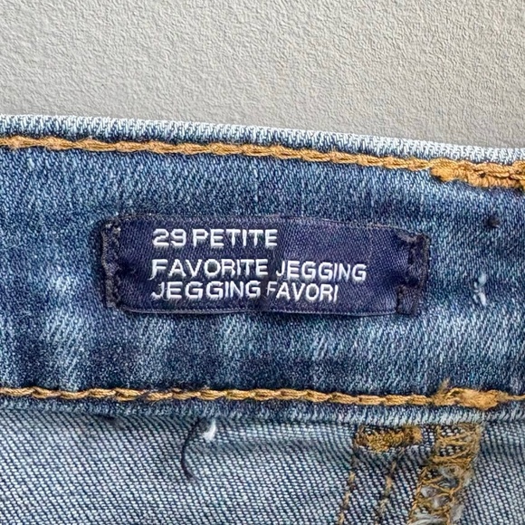 GAP Mid-Tone Blue Favorite Jegging Raw Hem Skinny Jeans – Size 29 / 8P - Picture 4 of 4